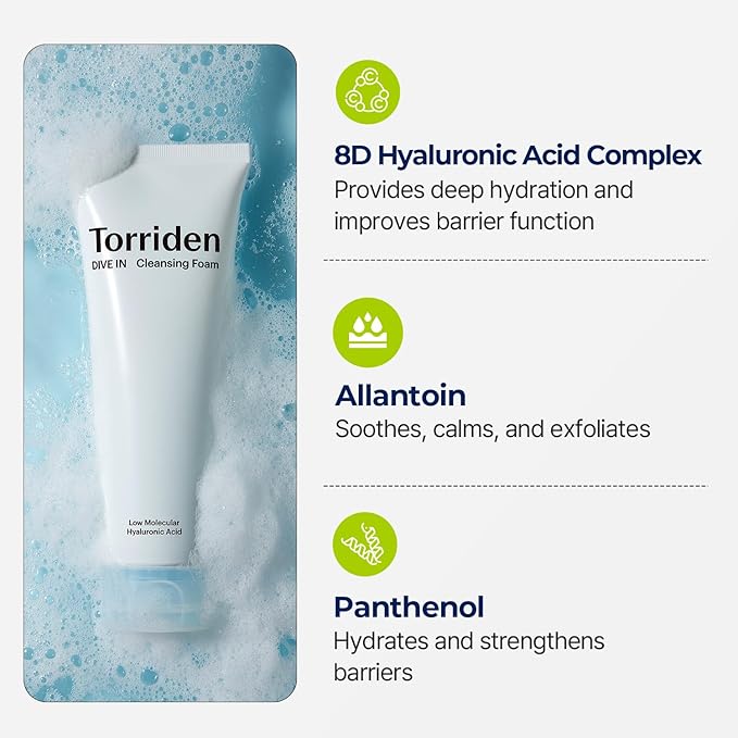 Torriden DIVE-IN Low Molecular Hyaluronic Cleansing Foam 20PCS